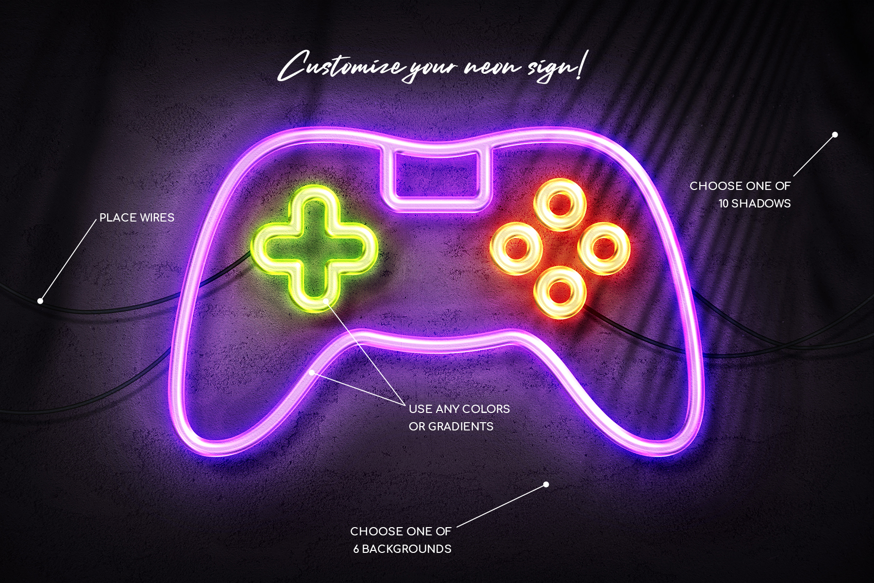 Neon Wall Sign Templates, Addons GraphicRiver